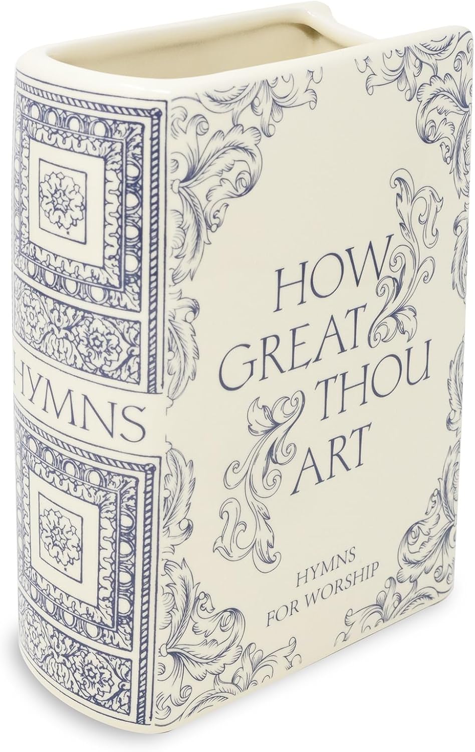 Steel Mill & Co. Ceramic Faith Book-Shaped Vase, Hymnal
