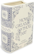 Steel Mill & Co. Ceramic Faith Book-Shaped Vase, Hymnal