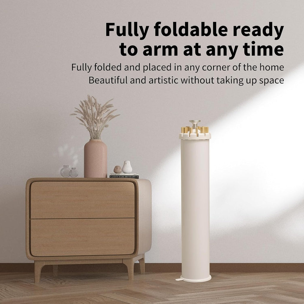 RFOUO Foldable Clothes Drying Rack with Wooden 12 Rods