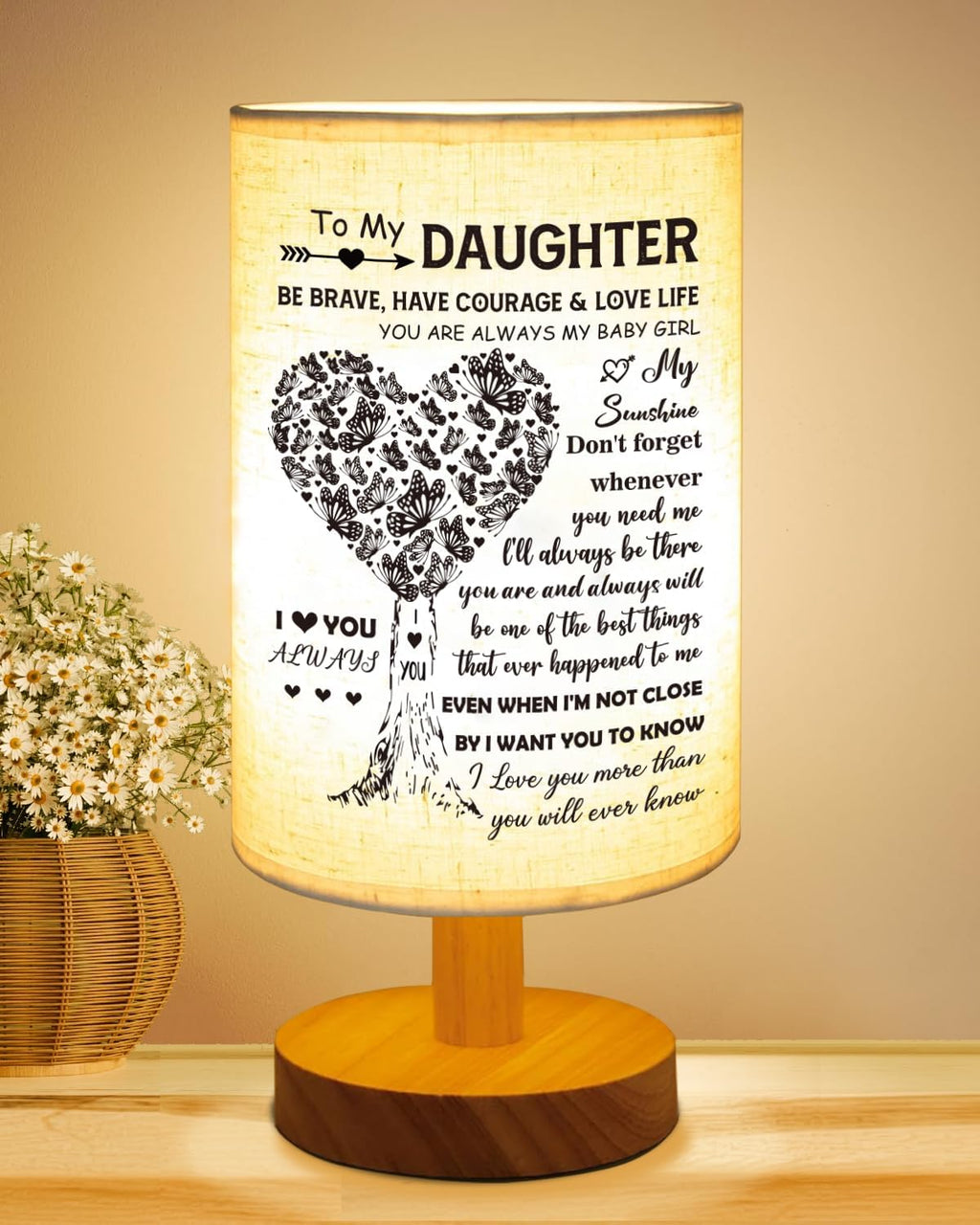 Daughter Gifts from Mom, to Daughter Table Lamp, Daughter Wedding Gifts