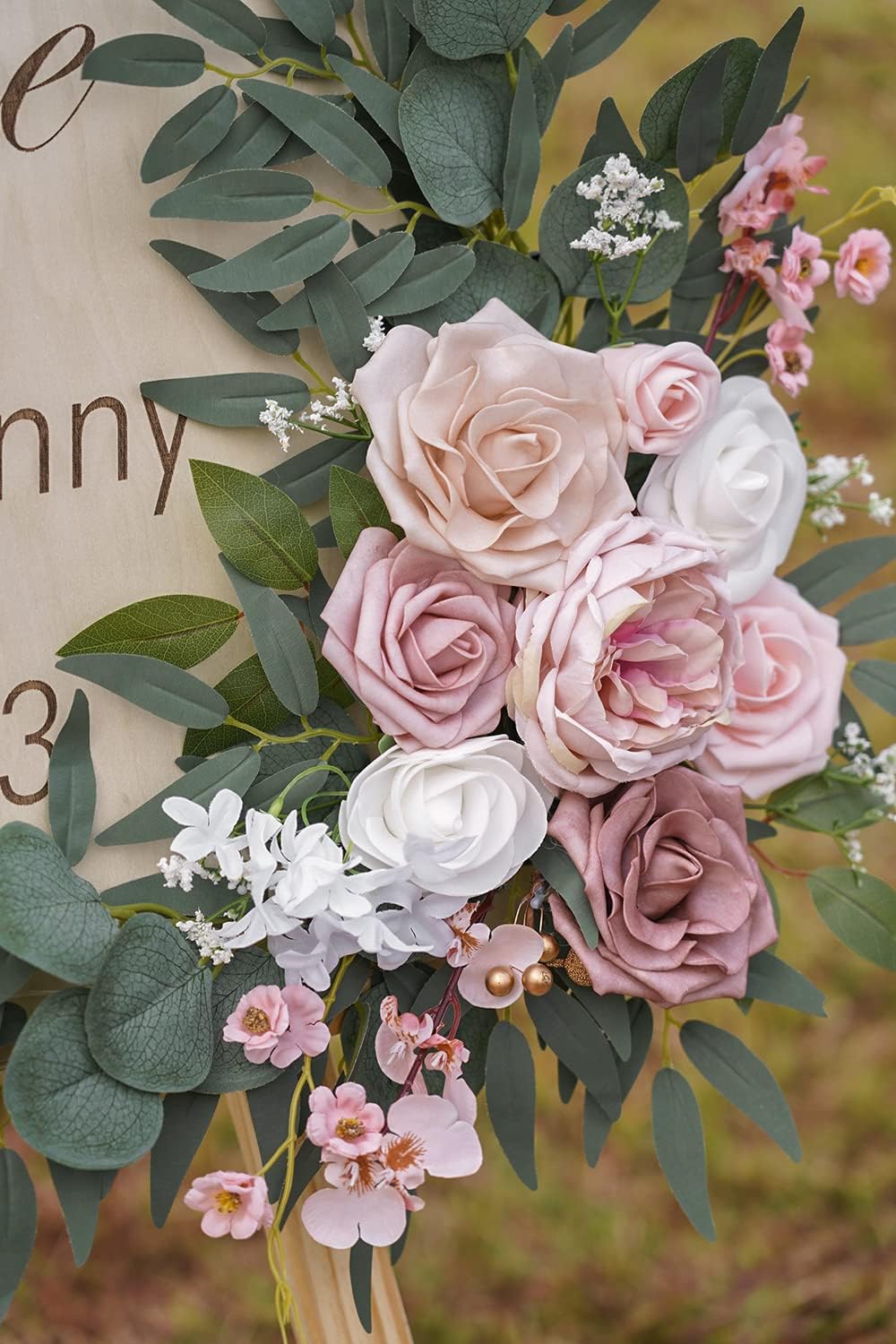 ponatia Small Artificial Wedding Arch Flowers Set of 2