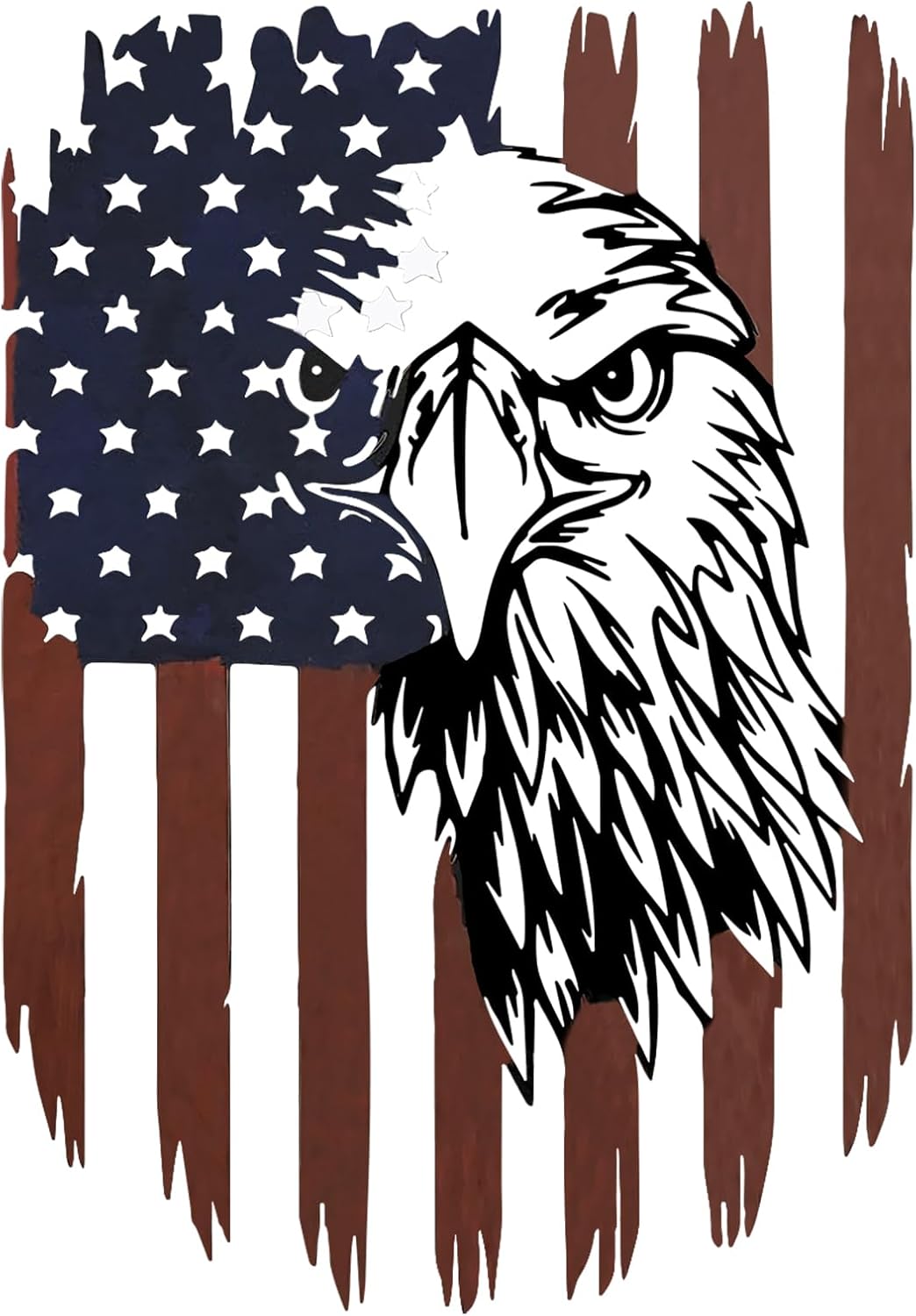 4th of July Decorations Patriotic Decor American Eagle Metal Wall Art American Flag Wall Decor Independence Day Decorations Metal Wall Decor For Home Office Living Room Indoor Outdoor ( colorful 11.2 x 16.6 In )