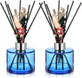 Rtteri 2 Sets Empty Reed Diffuser Bottles with Sticks, 5oz,Blue Color