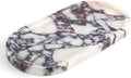 YMXYJM Genuine Real Natural Marble Tray for Bathroom, 11.8" x 6", Calacatta Viola