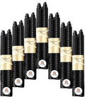 Lacaser Beeswax Black Taper Candles Set of 14 pcs, 9" Long Black Candlesticks, Smokeless & Unscented, Burning Time 4 Hours