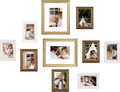 eletecpro Gallery Wall Frame Set of 10, Natural, White, Brown