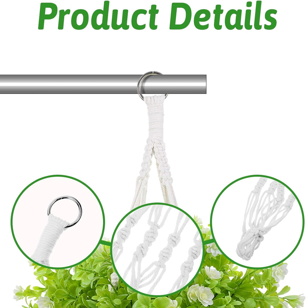 Macrame Plant Hanger 2 Pack Hanging Planters Baskets for Indoor Plant