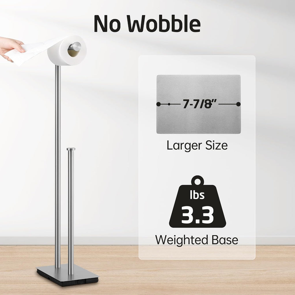KES Freestanding Toilet Paper Holder Stand with Reserve