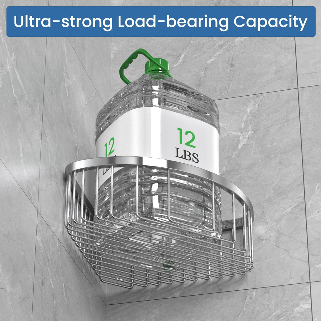 Shower Basket Stainless Shower Corner Shelf, 304 Caddy Stainless Steel Rustproof, Organizer Wall Mounted Basket(Includes Screws)-Triangle Basket