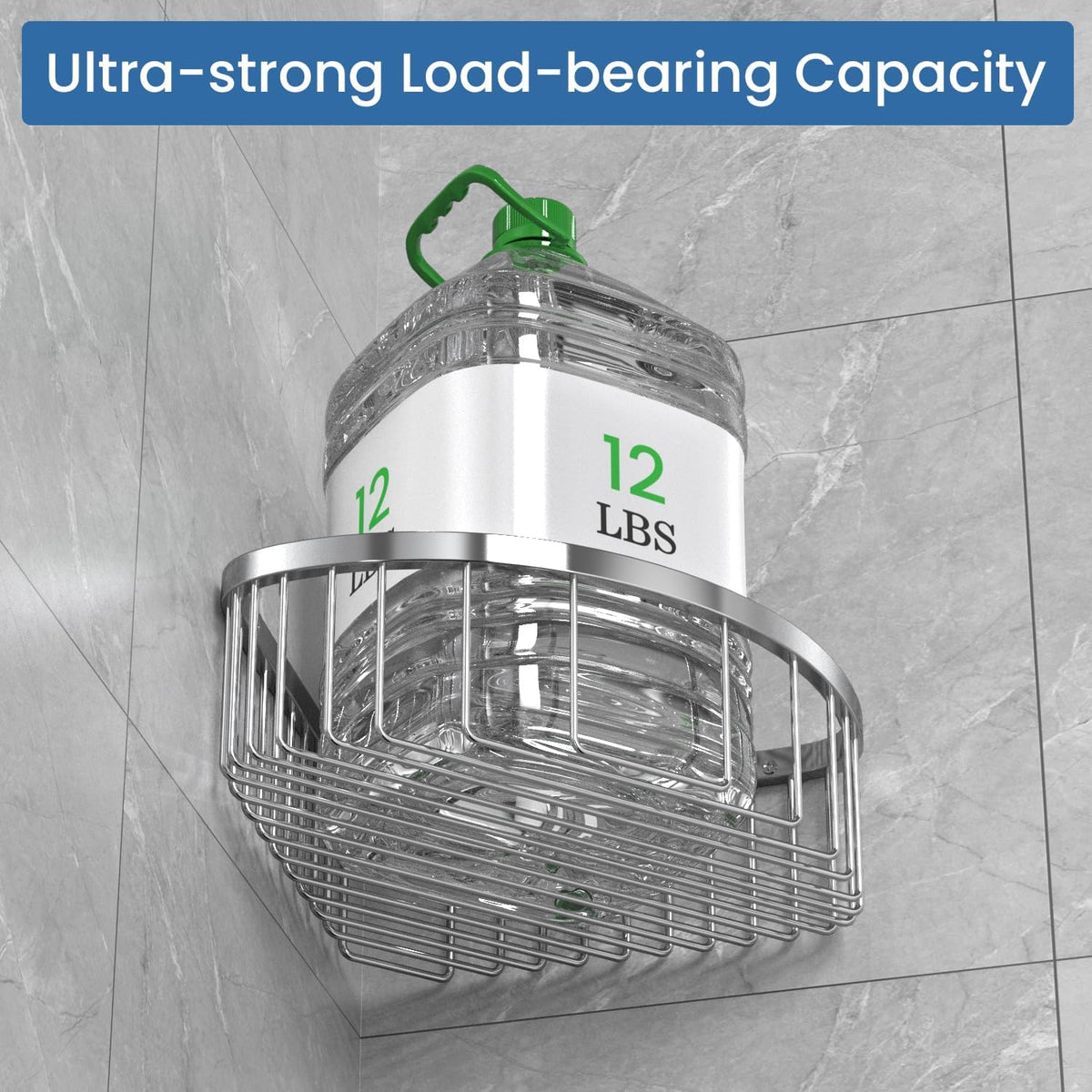 Shower Basket Stainless Shower Corner Shelf, 304 Caddy Stainless Steel Rustproof, Organizer Wall Mounted Basket(Includes Screws)-Triangle Basket