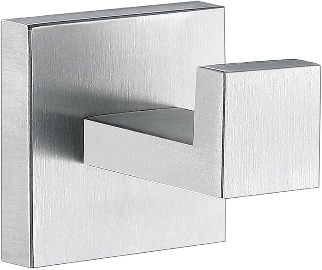 Towel Hooks for Bathrooms, Brushed Nickel Towel Hook for Kitchen Bathroom, SUS304 Stainless Steel Coat Hook, Heavy Duty Towels Holder Hooks for Hanging Towels,Coats,sponges,Clothes,Wall Mount, 1 Pack