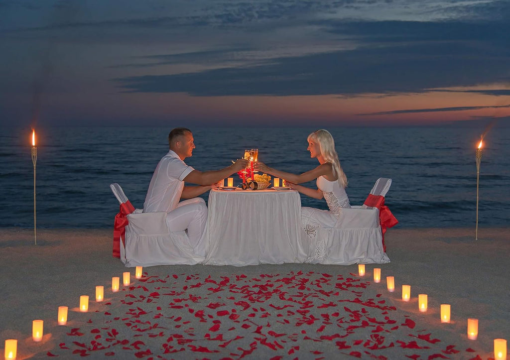 Esup Rechargeable Tea Lights Candles with Realistic Flame Effect for Decora