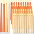 Handepo 48 Pack Flameless LED Taper Candle, Orange, 11 Inch