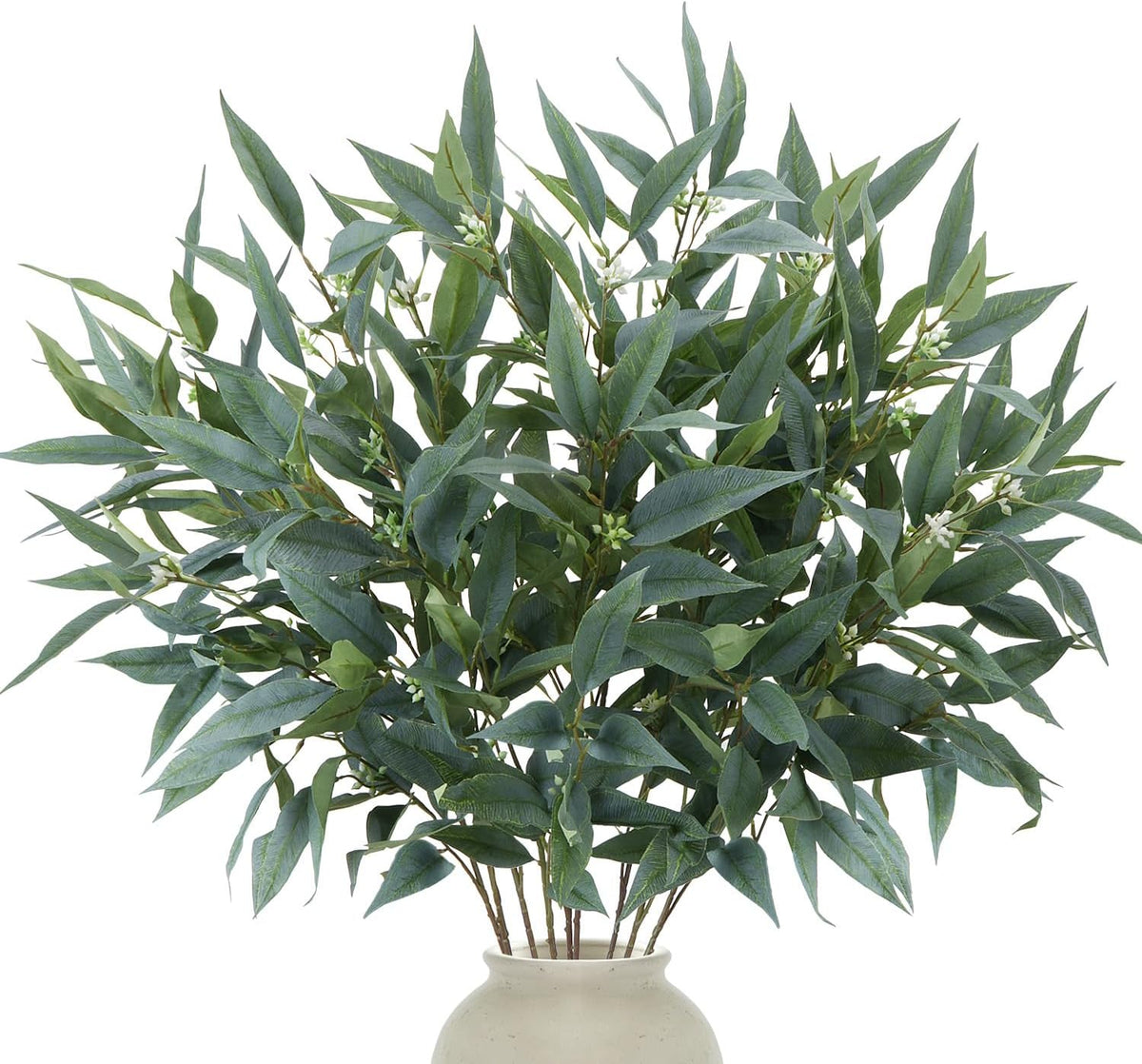 GTIDEA 8 Pack 37.5'' Artificial Eucalyptus Greenery Stems with Faux Seeds
