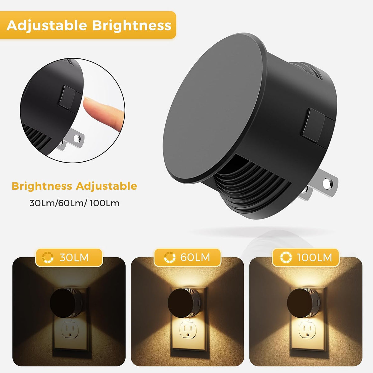 L LOHAS LED Night Lights Plug into Wall,[2-Pack] Plug in Night Light with