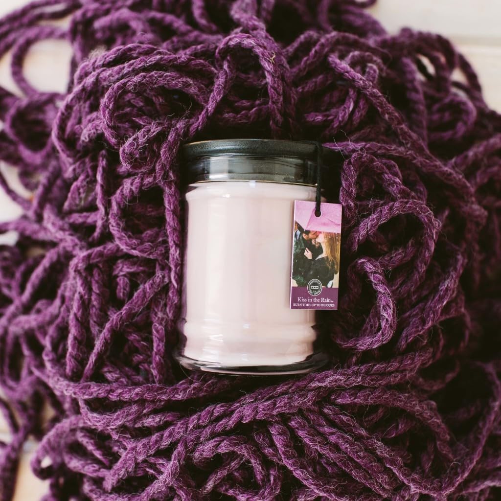 Bridgewater Candle 18oz Large Soy Wax Blend Fragranced Jar Candle-Kiss in The Rain