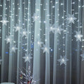 Christmas Snowflakes LED Curtain String Lights 11.5ft/3.5M 96LED Christmas Window Curtain Light Plug in String Light for Christmas Decor,Indoor and Outdoor,Birthday Party,Wedding, Bedroom Patio