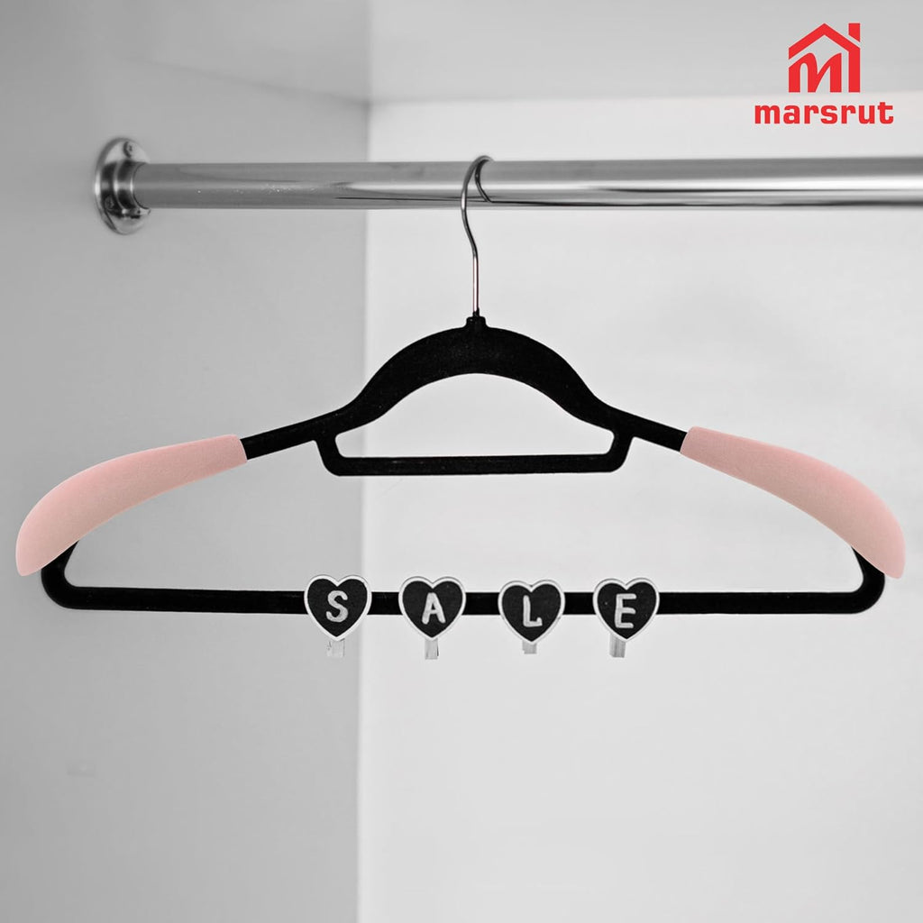 10pcs Velvet Hanger Shoulder Pads Forms Shapers, Non-Slip Cute Flocking Protectors Cushion, ONLY for Velvet Hangers with 0.18-0.2" Thickness, for Home Hotel Dorm Closet Wardrobe Accessories