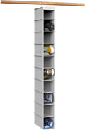 Simple Houseware 10 Shelves Closet Hanging Shoe Organizer, Gray
