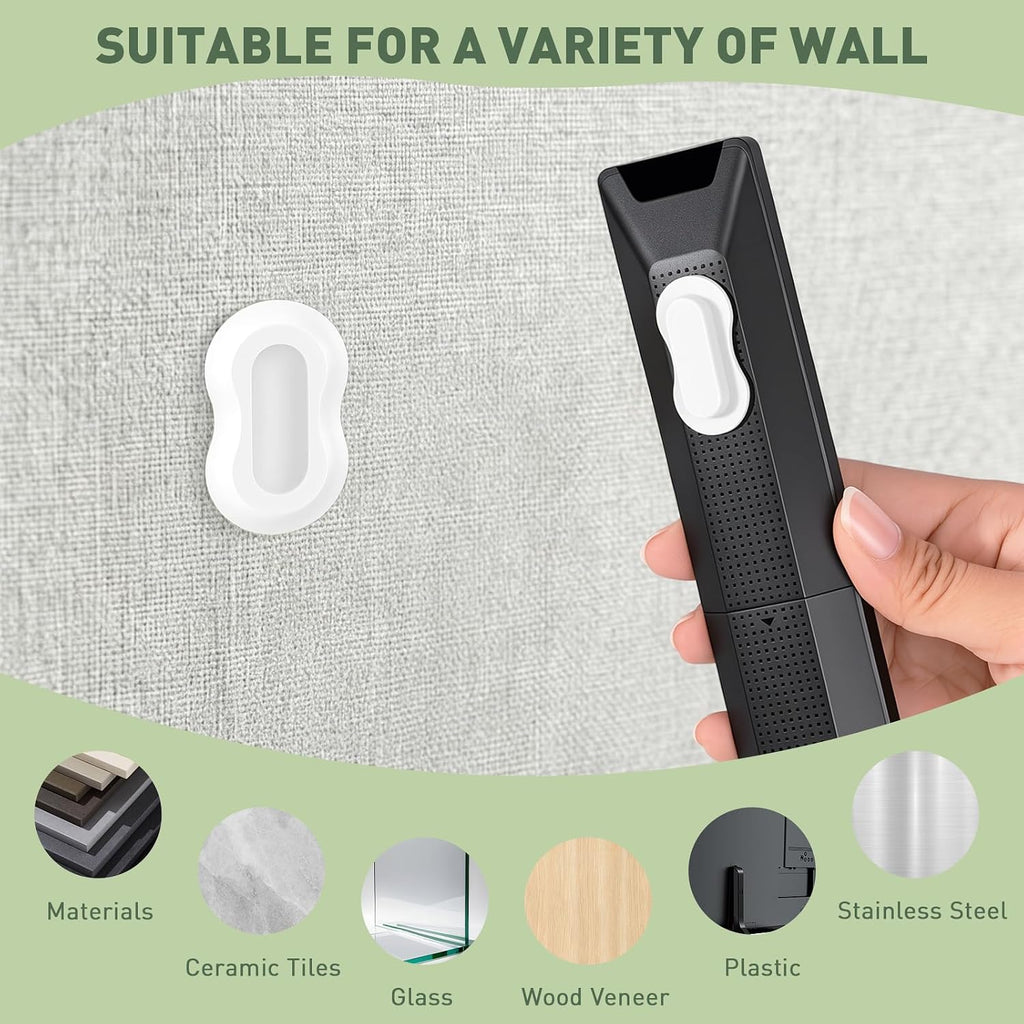 VZZNN 6 Pack Magnetic Remote Control Holder Wall Mount - White