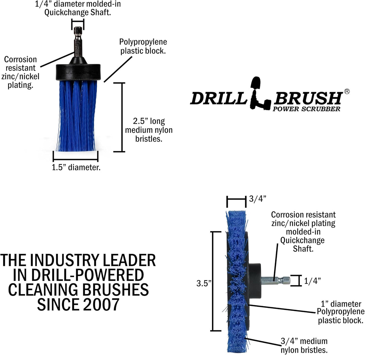 Crevice Cleaning Brush for Electric Drill - Small Power Scrubber for Grout
