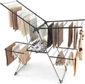 Tangkula 2-Tier Freestanding Foldable Clothes Drying Rack, No Assembly