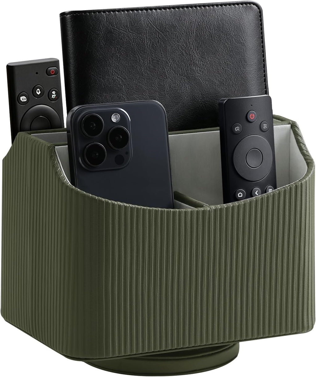 360° Rotating Desk Organizer, Lazy Susan Remote Control Holder, Green
