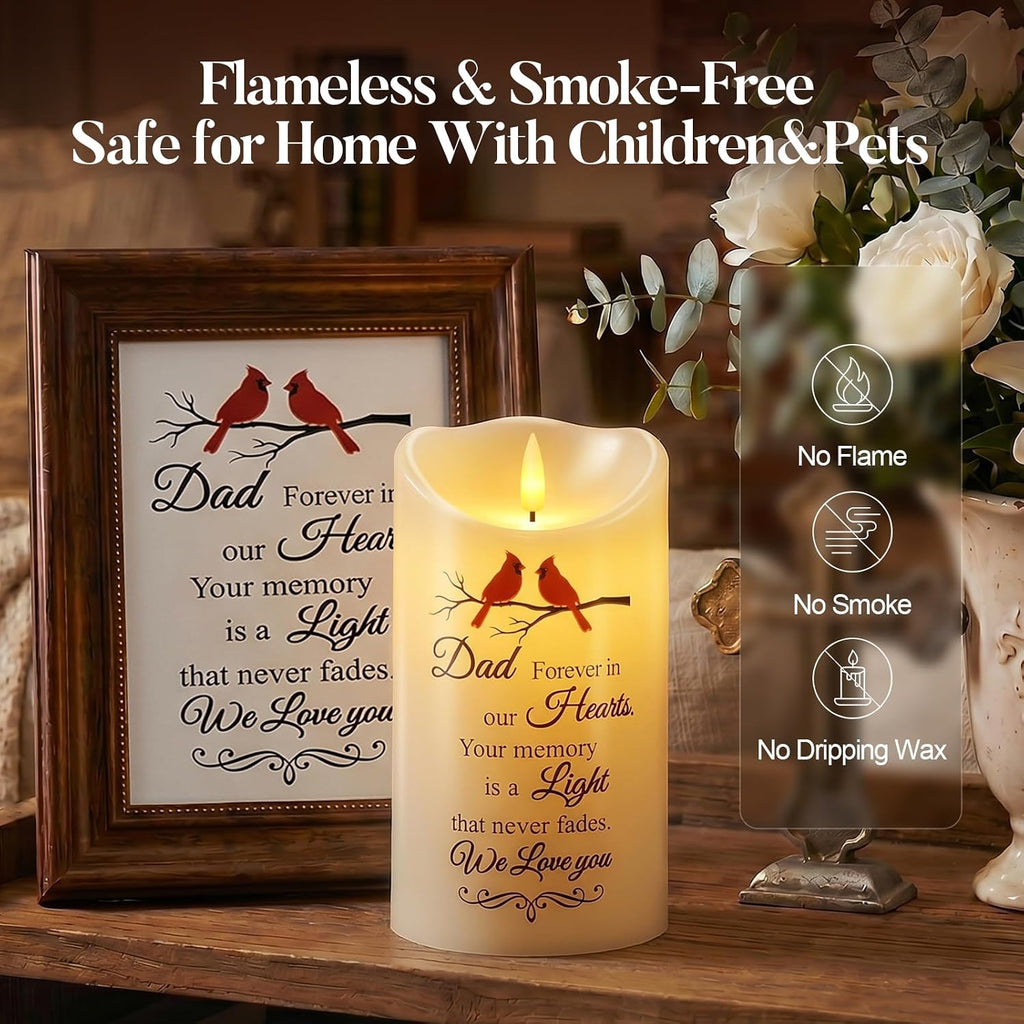 Homemory 4x7 Memorial Candle for Dad, Sympathy Gifts for Loss of Loved One
