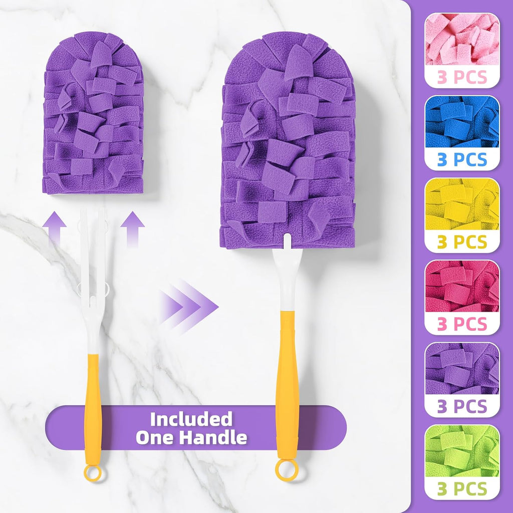 18 PCS Microfiber Reusable Duster Refills for Swiffer Duster