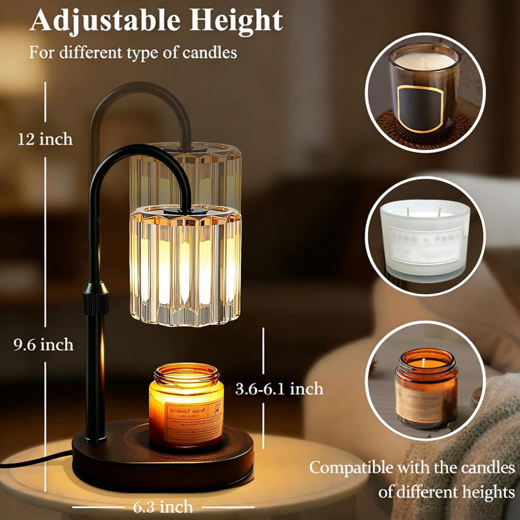 Lukasa Candle Warmer Lamp with Timer, with LED Color Lights, Dimmable, Adjustable Height, House Warming Gifts New Home Decor, Gifts for Women Mom for Birthday Mothers Day Thanksgiving Day Christmas