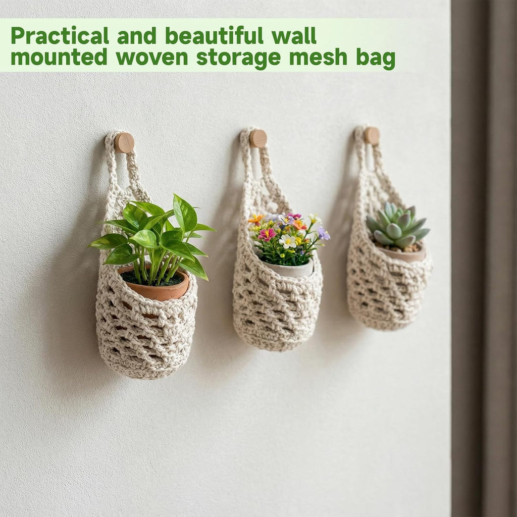 6 Pack Macrame Plant Hangers, Small Hanging Planters for up to 5 Inch Pot
