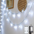 Star String Lights 59 Ft 100 LED Christmas Lights Plug in with Remote Timer Connectable Twinkle Lights for Bedroom Wedding Christmas Tree Indoor Outdoor Decor, Cool White