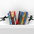 Bookends for Shelves - Superhero&Supergal - Heavy Duty Metal Book Ends