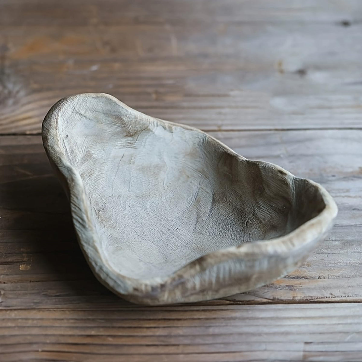 9 inch Wooden Bowl Decorative Wood Fruit Bowl, Hand-Carved Decorative Bowl