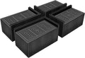 ANNKUT Bed Risers 3 Inch Heavy Duty, Oversized Couch Risers, 4 Pack Black