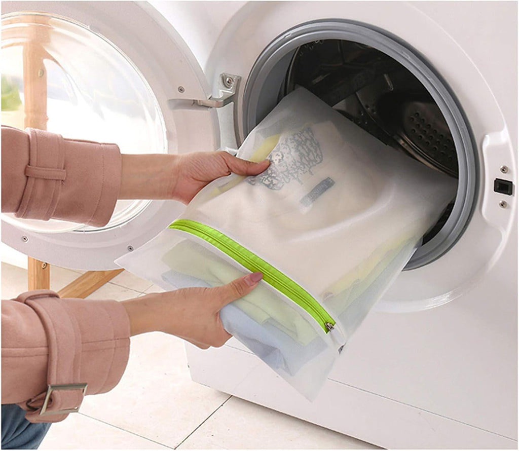 Mesh Laundry Bags 6pcs 16*12 Inch Laundry Wash Bag Colorful Zipper (Medium)