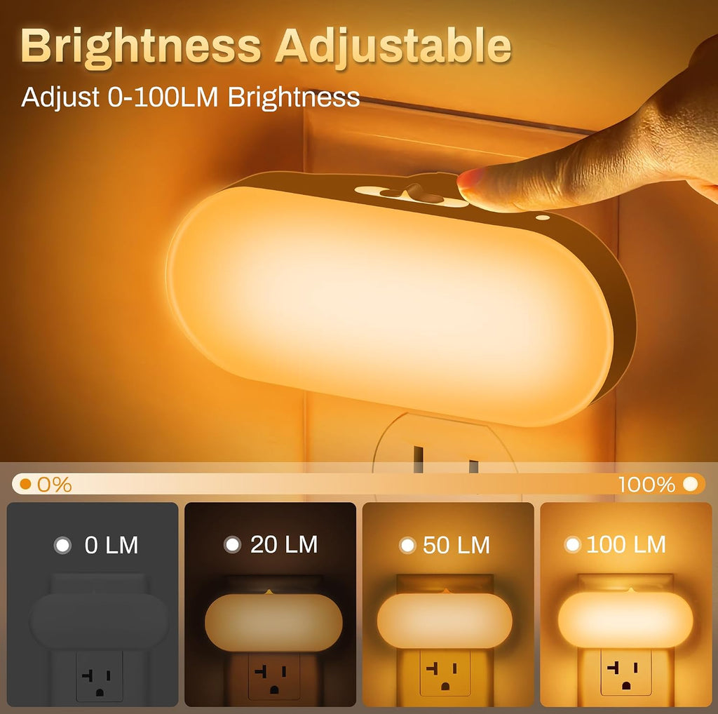 DORESshop Amber Night Lights Plug into Wall,Dusk to Dawn Night Light