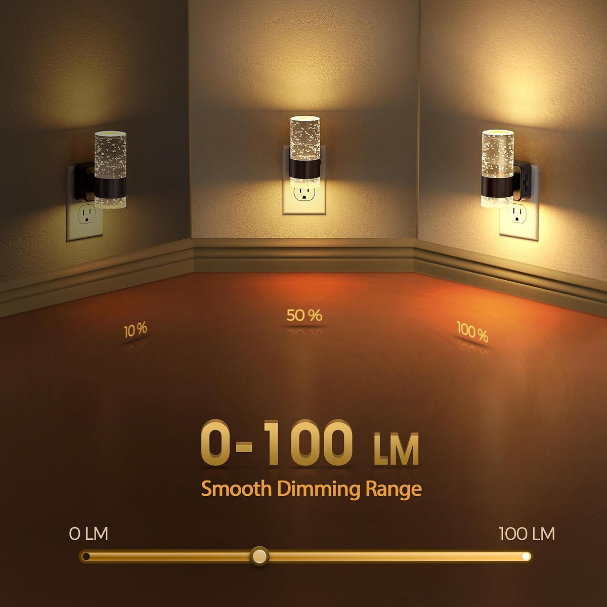 Briignite Night Light, Dimmable Night Lights Plug into Wall