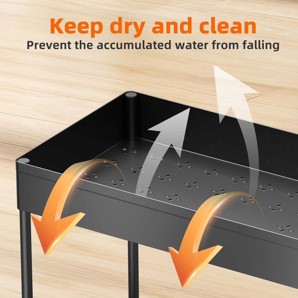 Simple Trending Under Sink Organizer 3 Pack, with Sliding Drawer, Black