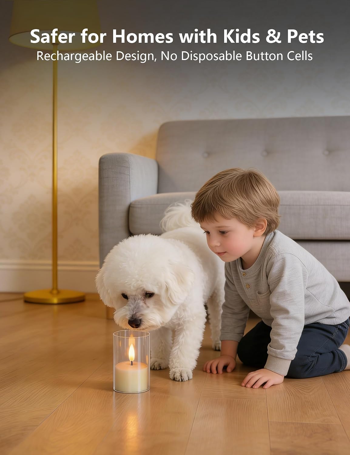 Rechargeable Flameless Tea Light Candles with Remote Timer,Clear Acrylic LED Votive Candles,USB-C Fast Charging,60+ Hour Runtime,Dimmable Flickering&Steady Glow for Home,Wedding,Holiday Decor,6 Pack