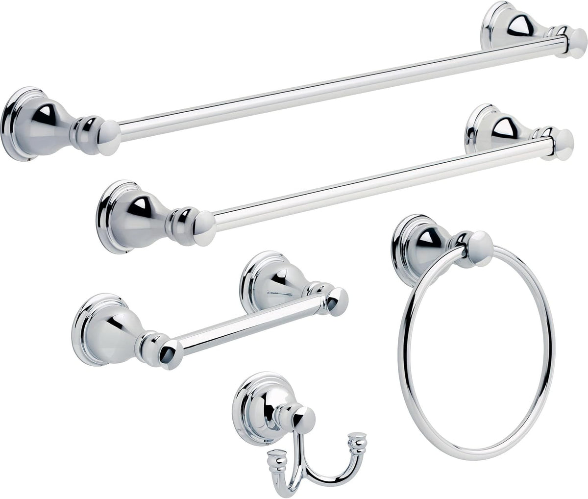 DELTA FAUCET Rubber Limited AUB50-PC Aubrey Wall Mount Pivot Arm Toilet Paper Holder Bath Hardware Accessory in Polished Chrome