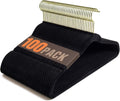 Flottian 100 Pack Black Velvet Hangers Non Slip,Felt Hangers with Gold Hook