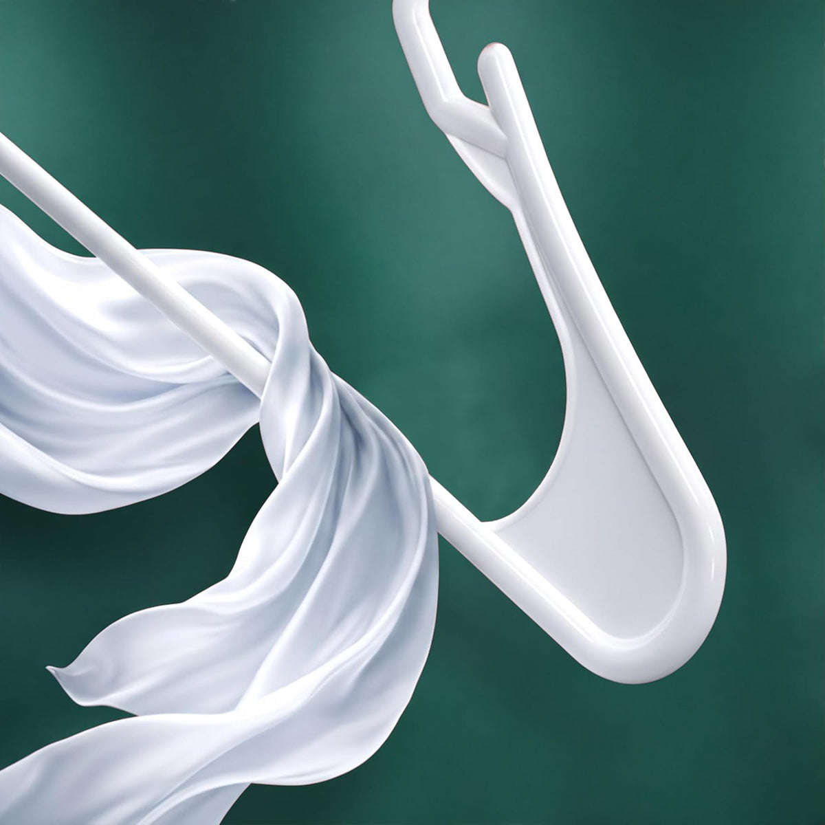 Utopia Home Plastic Hangers 200 Pack – Space Saving Clothes Hanger White