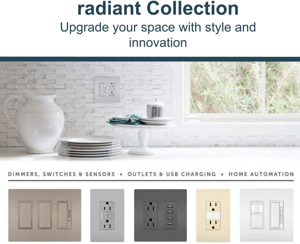 Legrand radiant 15 Amp Full 5-Level LED Night Light Outlet Tri-Color