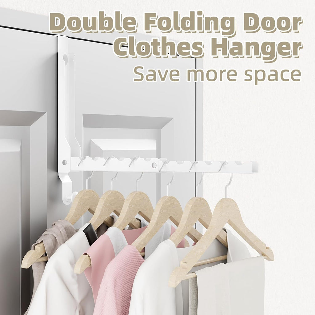 BAKON Folding Over the Door Hanger with 1 Hook, Heavy Duty Over Door Hooks