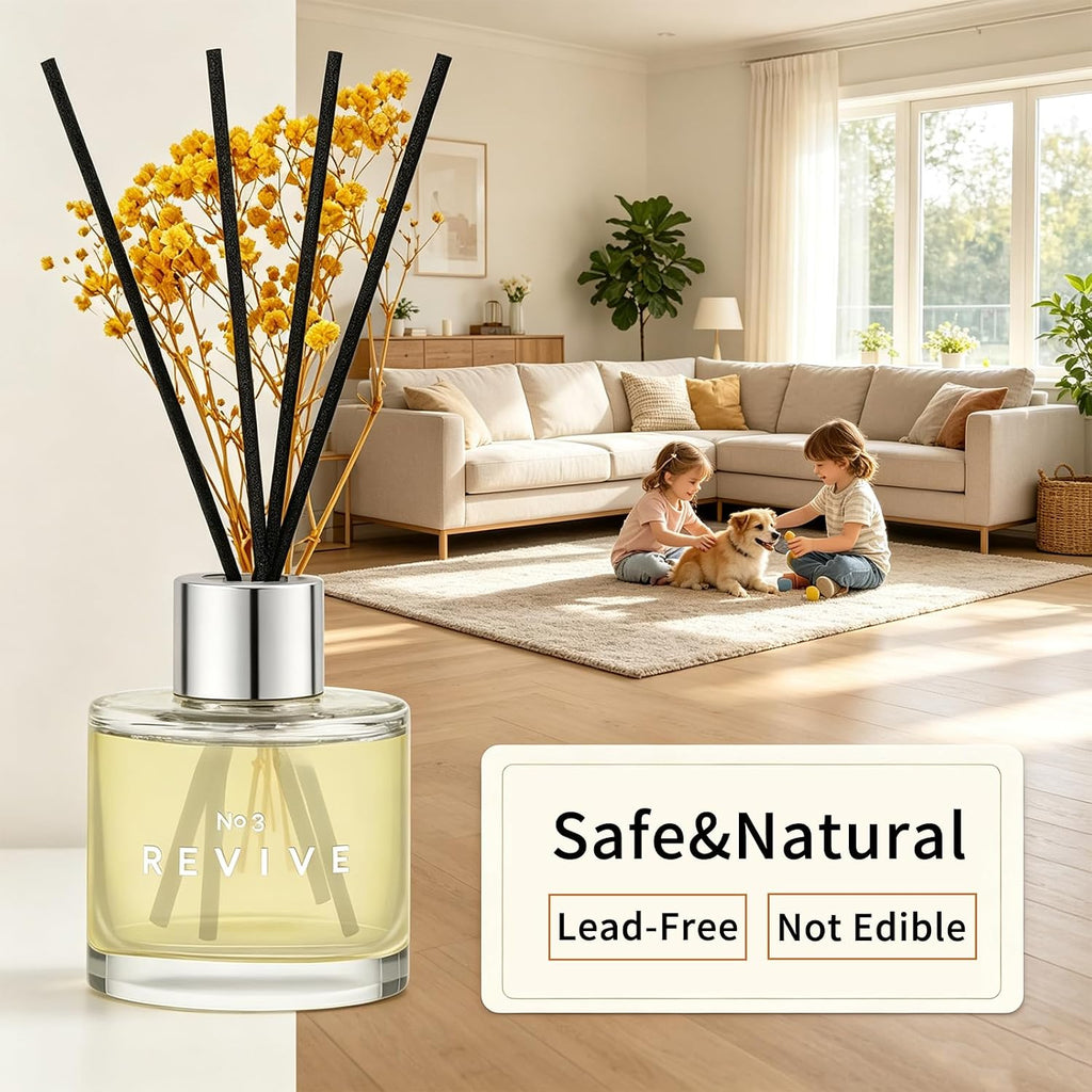 Set of 3 Scent Diffuser with Dry Flowers