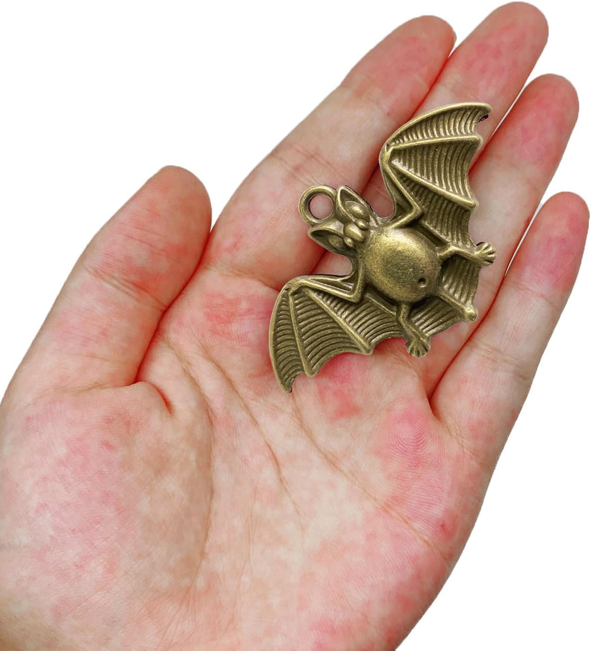 Set of 12 Bats Shower Curtain Hooks Rings Halloween Party Supplies Haunted House Decoration Stainless Steel Rustproof (Bronze-Bat)