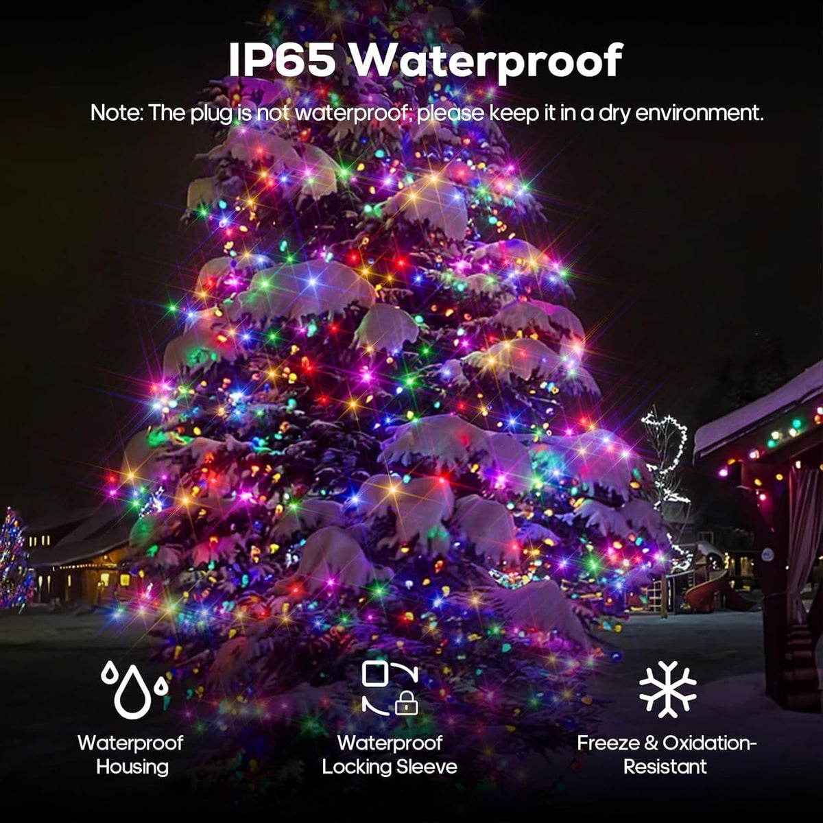 200 LED Christmas String Lights Outdoor Indoor, 66ft Connectable Stronger Clear Wire, Twinkle Fairy Lights Plug in with Remote for Christmas Tree, Bedroom, Classroom, Holiday Decorations(Multicolor)