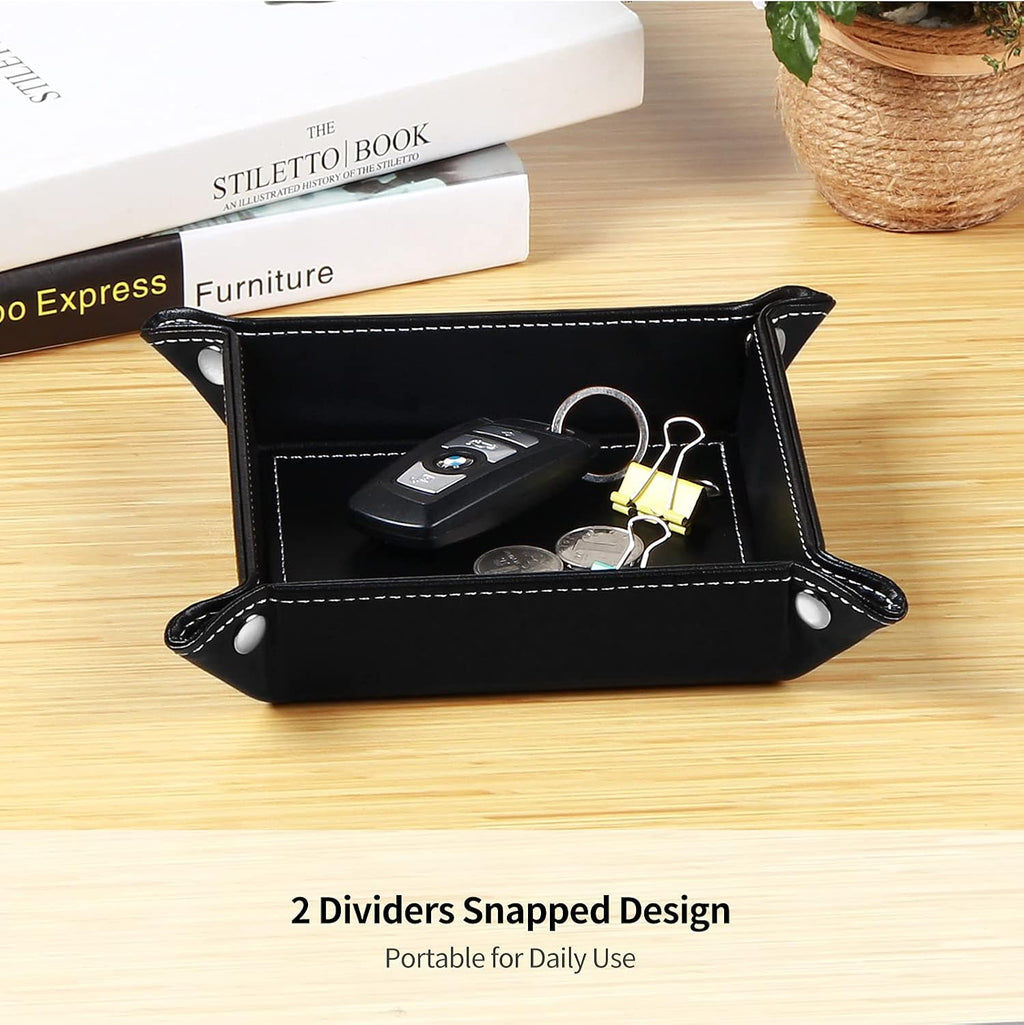 Key Dish Bowl for Entryway,Catchall Holder Bedside Table Valet Tray for Men
