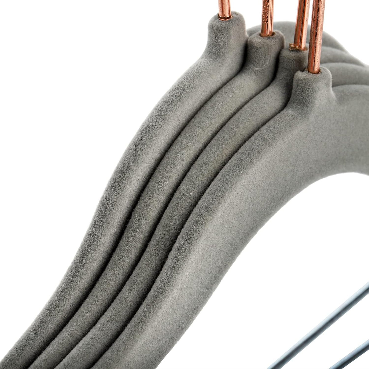 Tosnail 30 Pack Kids Velvet Hangers Children's Clothes Hangers Baby Hangers with Clips - Grey